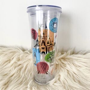 Disney World Starbucks Parks Icons Venti 24 oz Acrylic Tumbler Cup 2017